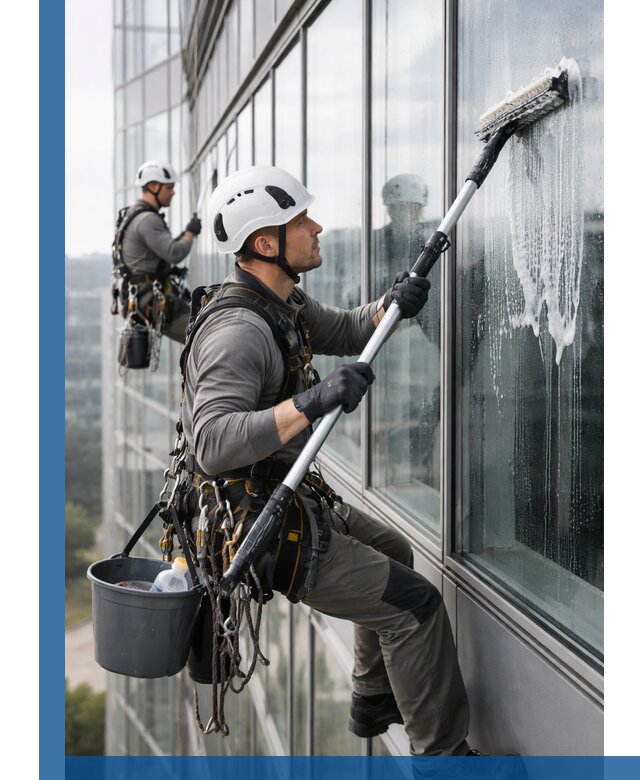 Высотная мойка сплошного остекления с выездом в Чапаевске