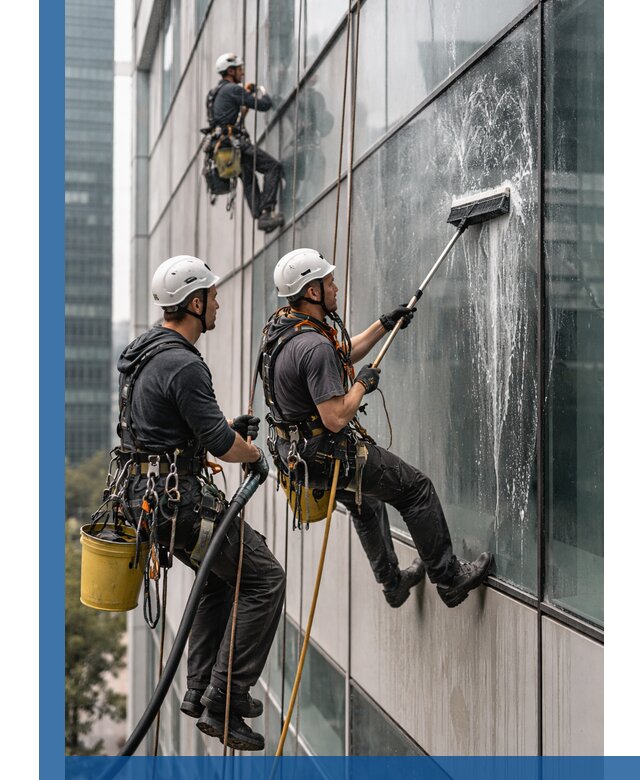 Профессиональная высотная мойка фасадов зданий в Чапаевске