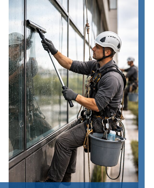 Мойка стеклянных фасадов в Чапаевске от 204 р. | ВЫСОТНИК-Чпв