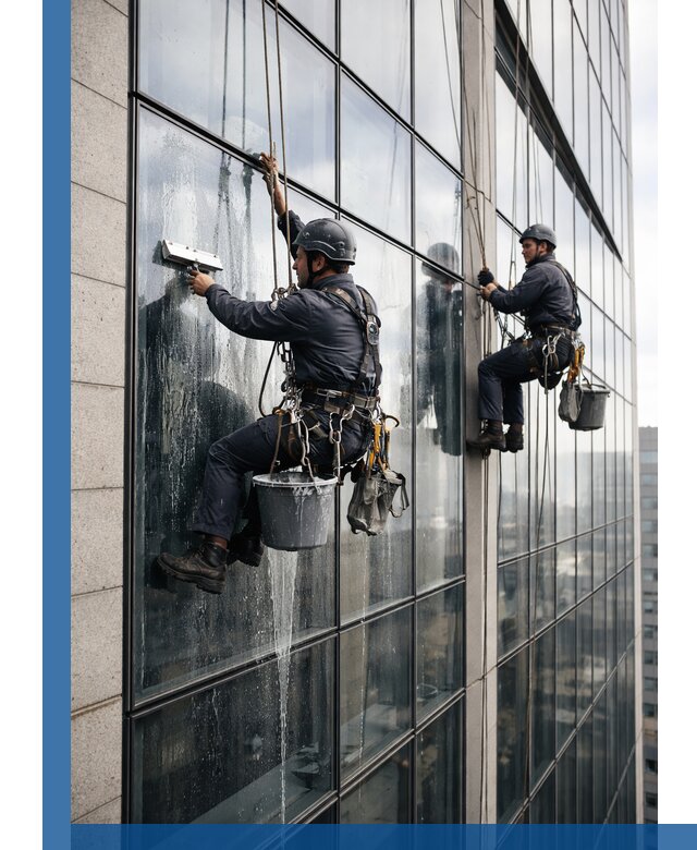 Профессиональная мойка стеклянных фасадов зданий в Чапаевске