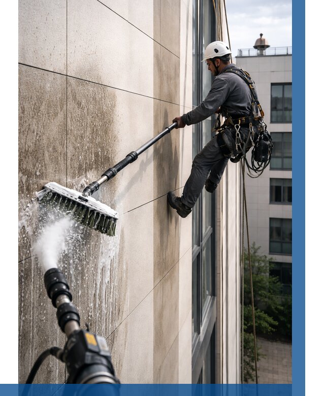 Мойка фасада из керамогранита в Чапаевске от 306 р. | ВЫСОТНИК-Чпв