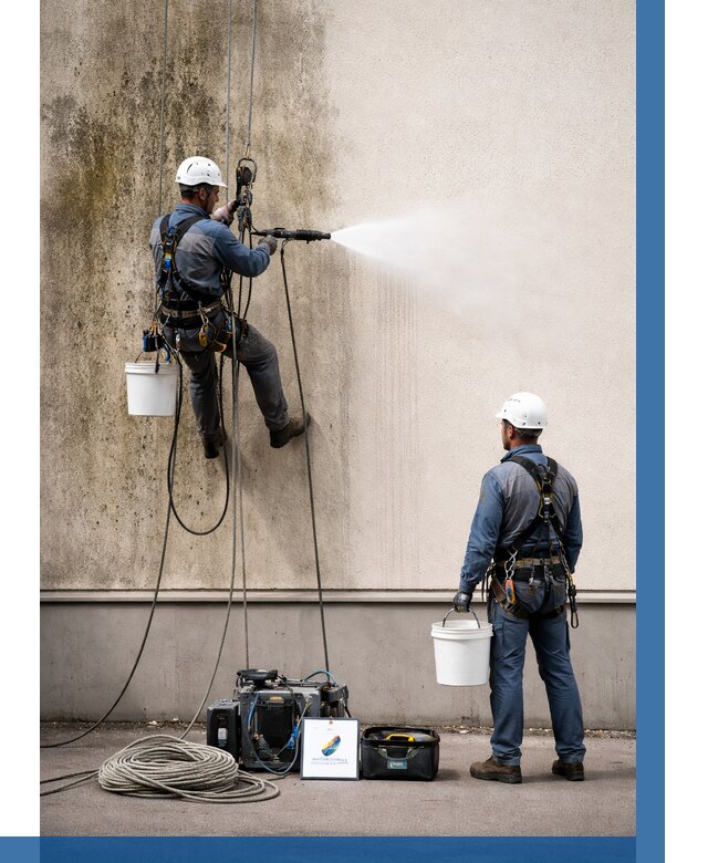 Очистка фасада от плесени в Чапаевске от 306 р. | ВЫСОТНИК-Чпв