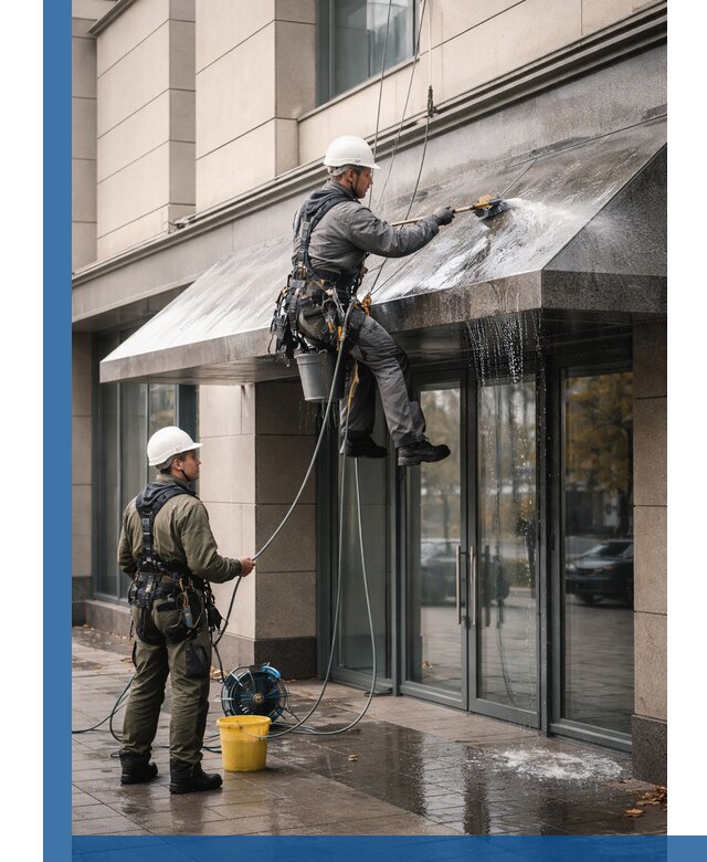 Профессиональная мойка козырьков и навесов в Чапаевске