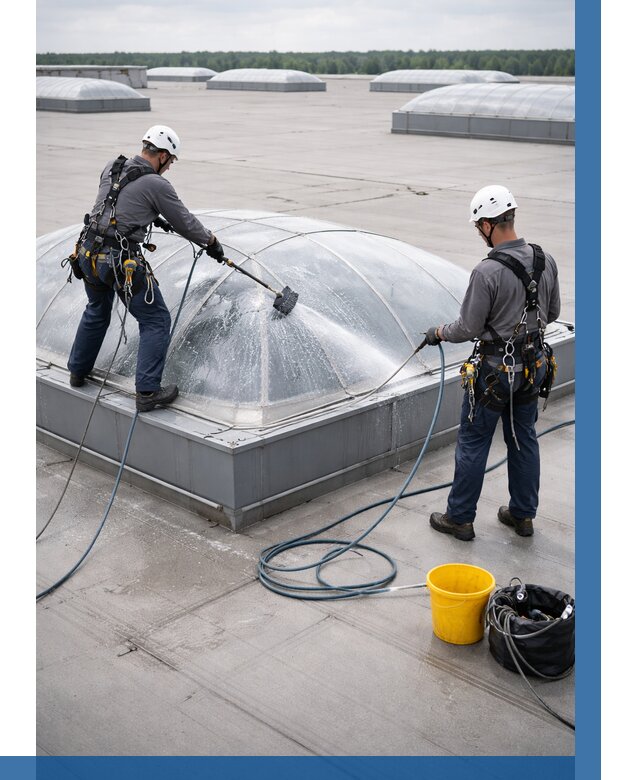 Мойка зенитных фонарей в Чапаевске, заказать от 4597 р. | ВЫСОТНИК-Чпв