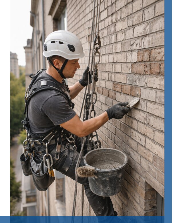 Ремонт кирпичной кладки фасада в Чапаевске от 1839 р. | ВЫСОТНИК-Чпв