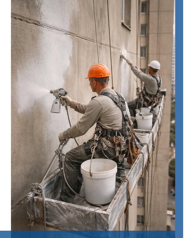 Грунтовка фасада на высоте в Чапаевске от 123 р. | ВЫСОТНИК-Чпв