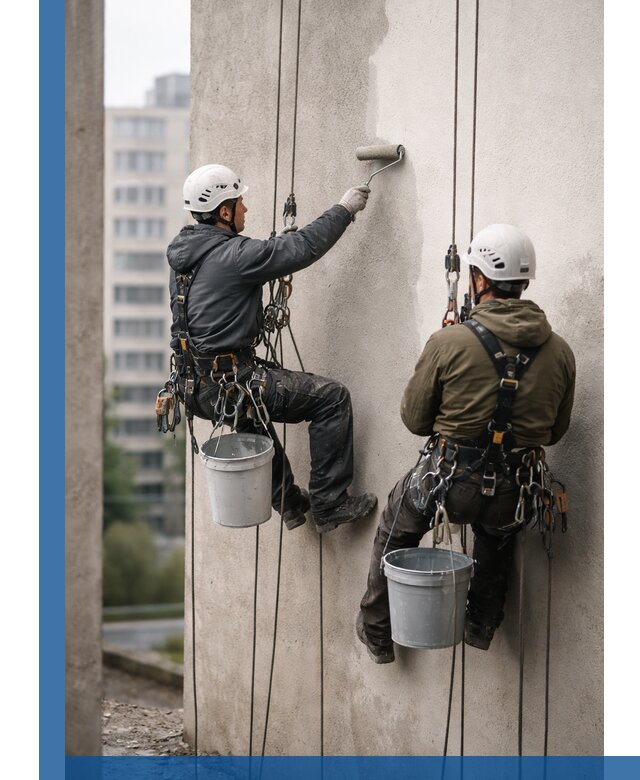 Покраска фасадов высотными альпинистами в Чапаевске с гарантией