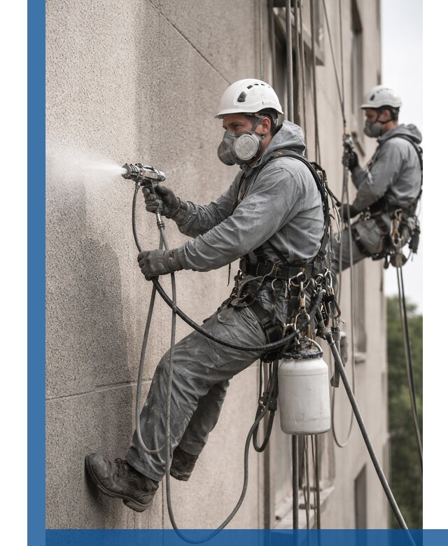 Безвоздушная покраска фасадов зданий в Чапаевске профессионально