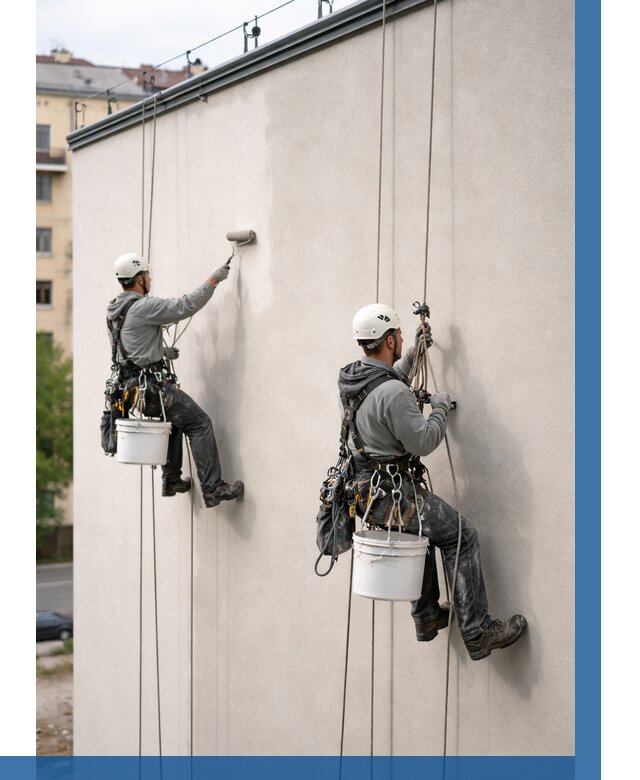 Покраска оштукатуренного фасада в Чапаевске от 327 р. | ВЫСОТНИК-Чпв