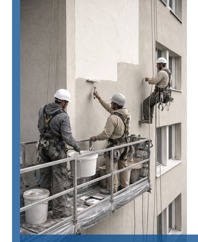 Покраска оштукатуренного фасада в Чапаевске под ключ с гарантией