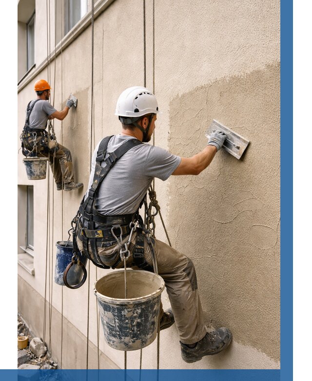 Декоративная штукатурка фасада в Чапаевске от 1226 р. | ВЫСОТНИК-Чпв