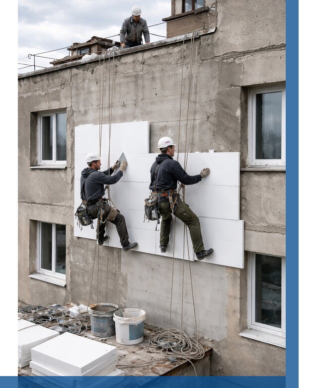 Утепление фасада пенополистиролом в Чапаевске от 1839 р. | ВЫСОТНИК-Чпв