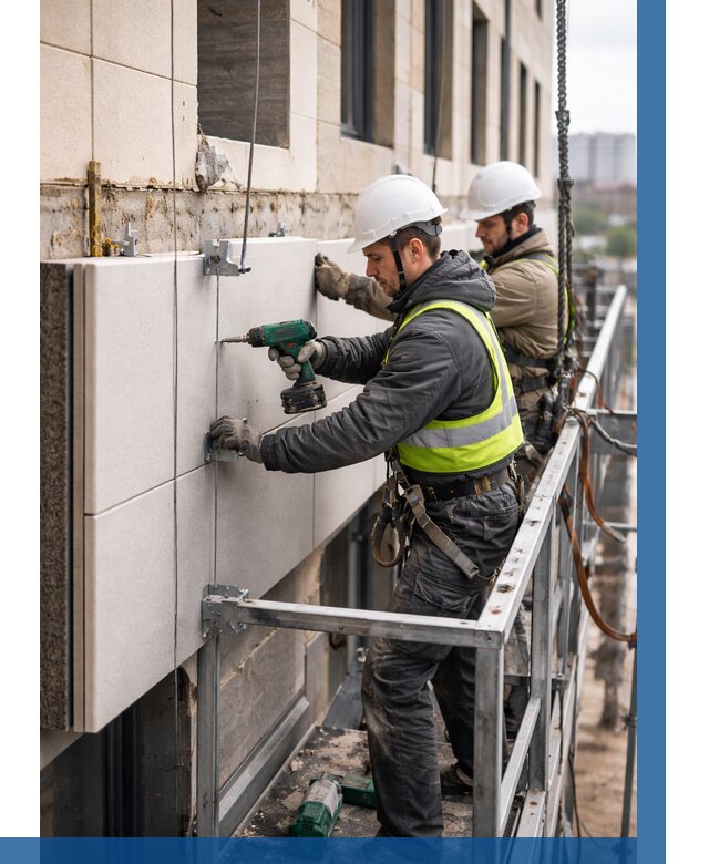 Монтаж фасадных термопанелей в Чапаевске от 1532 р. | ВЫСОТНИК-Чпв