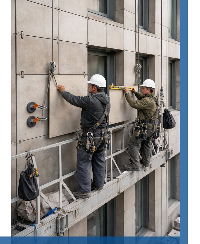 Монтаж керамогранита на фасад в Чапаевске от 2554 р. | ВЫСОТНИК-Чпв