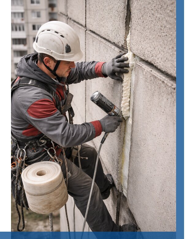 Утепление межпанельных швов в Чапаевске от 715 р. | ВЫСОТНИК-Чпв