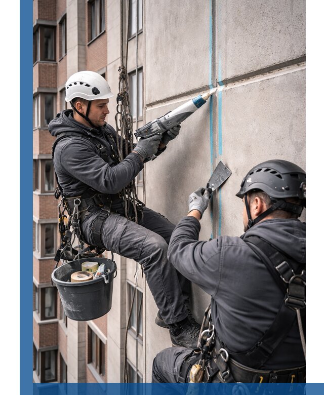 Вторичная герметизация швов фасада и кровли в Чапаевске