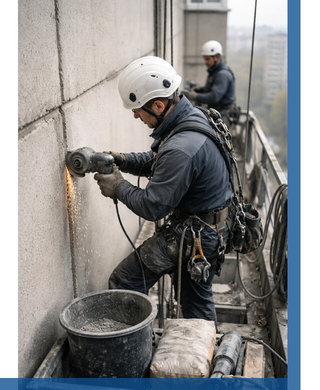 Штробление межпанельных швов в Чапаевске от 1226 р. | ВЫСОТНИК-Чпв
