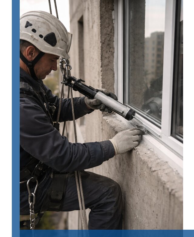 Герметизация оконных швов снаружи в Чапаевске профессионально