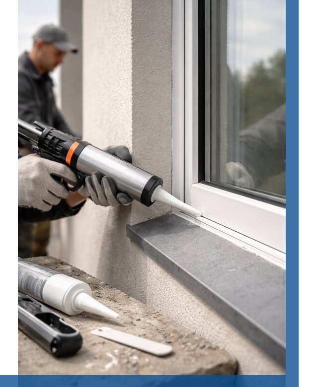 Герметизация монтажных швов окон в Чапаевске от 664 р. | ВЫСОТНИК-Чпв