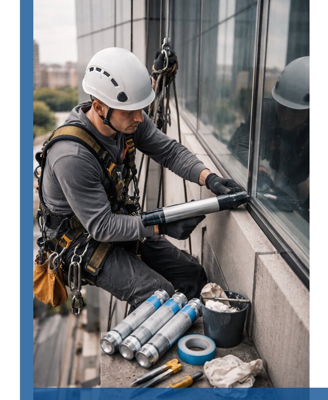 Герметизация стыков витража в Чапаевске для герметичных фасадов