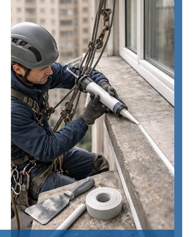 Герметизация балконного козырька в Чапаевске от 4597 р. | ВЫСОТНИК-Чпв