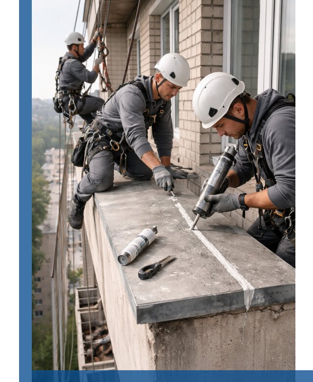 Герметизация балконного козырька в Чапаевске профессионально