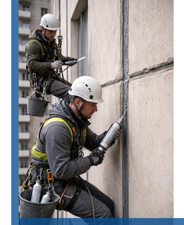 Герметизация деформационных швов фасада в Чапаевске качественно