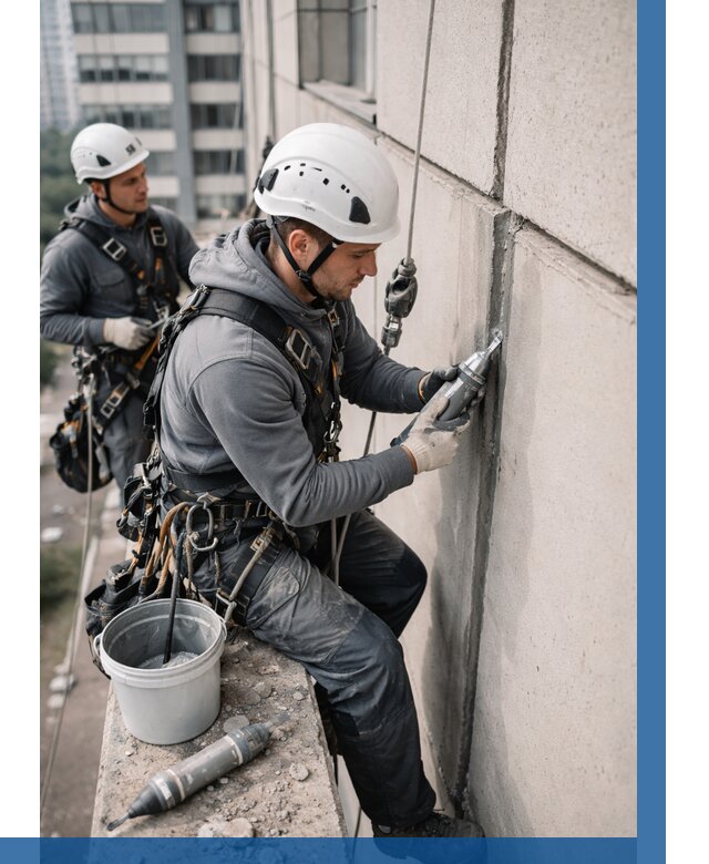 Ремонт деформационных швов здания в Чапаевске от 1022 р. | ВЫСОТНИК-Чпв