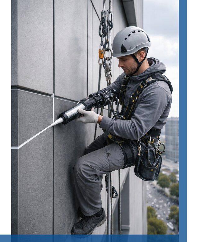 Герметизация стыков фасадных панелей в Чапаевске от 6640 р.| ВЫСОТНИК-Чпв