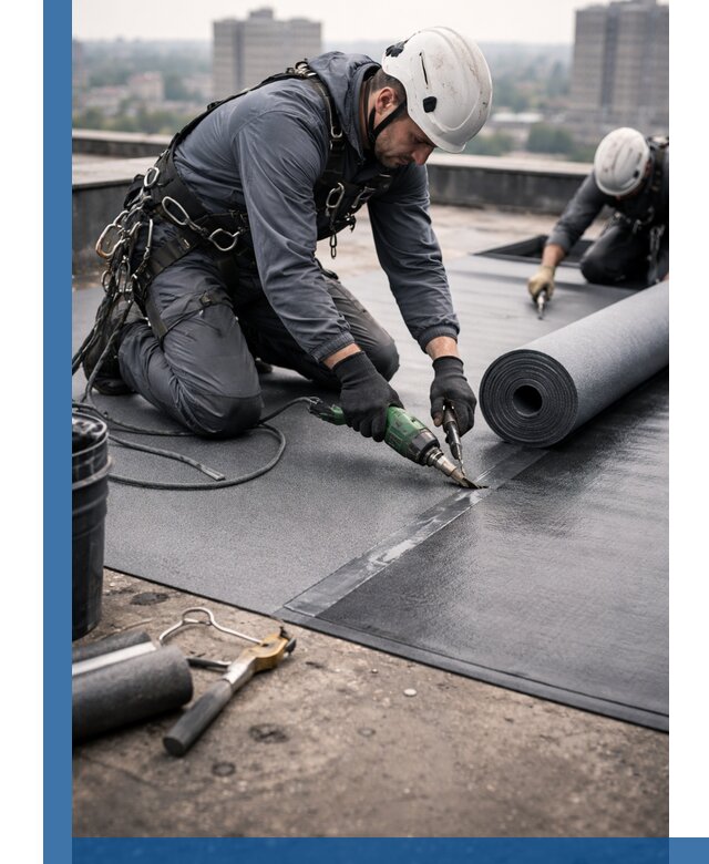 Ремонт мягкой кровли в Чапаевске с выездом промальпинистов