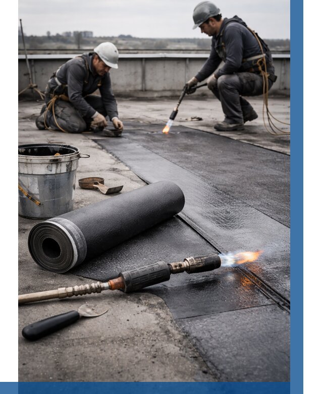 Ремонт рулонной кровли в Чапаевске от 664 р. | ВЫСОТНИК-Чпв