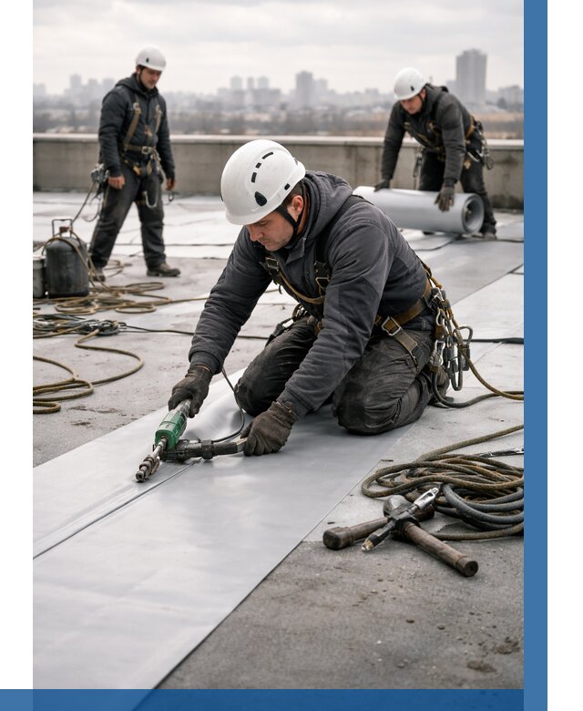 Ремонт мембранной кровли в Чапаевске от 1839 р./м2 | ВЫСОТНИК-Чпв