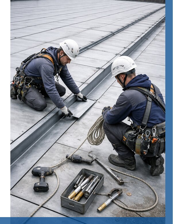 Ремонт фальцевой кровли в Чапаевске от 715 р. | ВЫСОТНИК-Чпв