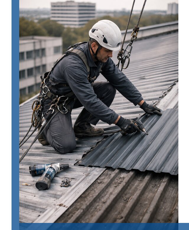 Ремонт профнастила на кровле в Чапаевске, работы под ключ