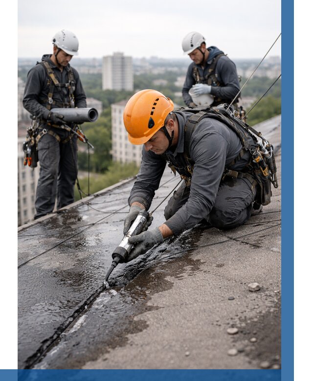 Устранение протечек кровли в Чапаевске от 12258 р. | ВЫСОТНИК-Чпв