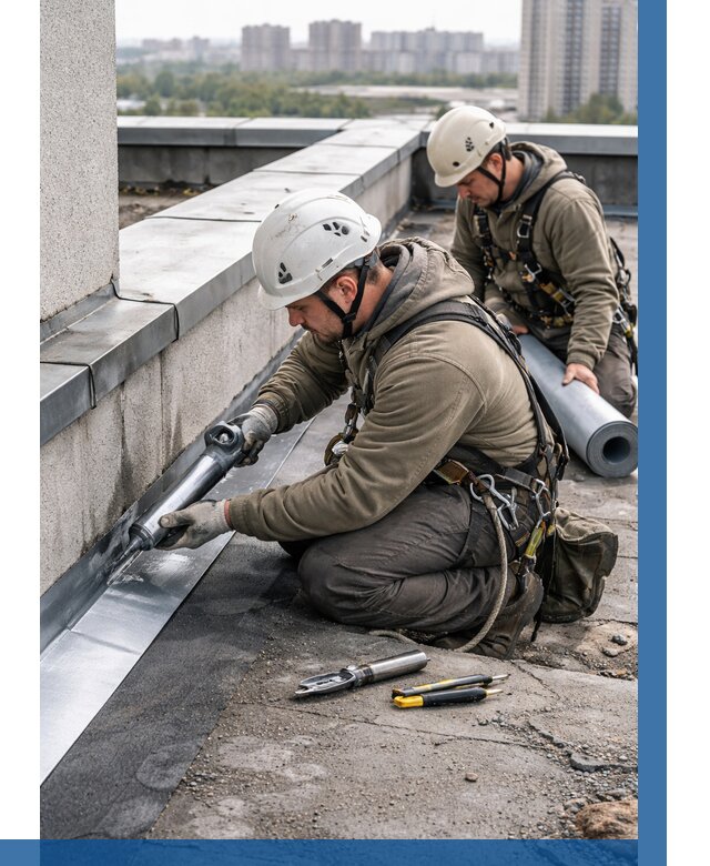 Ремонт кровельных примыканий в Чапаевске от 1226 р. | ВЫСОТНИК-Чпв