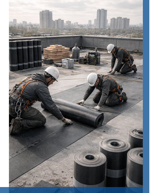 Монтаж мягкой кровли под ключ в Чапаевске от 460 р. | ВЫСОТНИК-Чпв