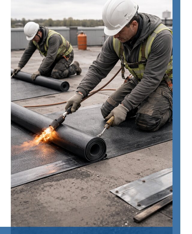 Монтаж наплавляемой кровли в Чапаевске от 868 р. — ВЫСОТНИК-Чпв