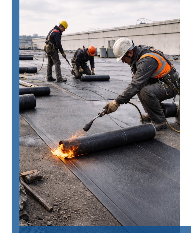 Монтаж наплавляемой кровли в Чапаевске профессионально