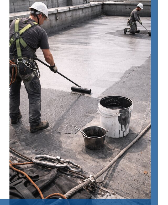 Гидроизоляция кровли жидкой резиной в Чапаевске от 511 р. | ВЫСОТНИК-Чпв