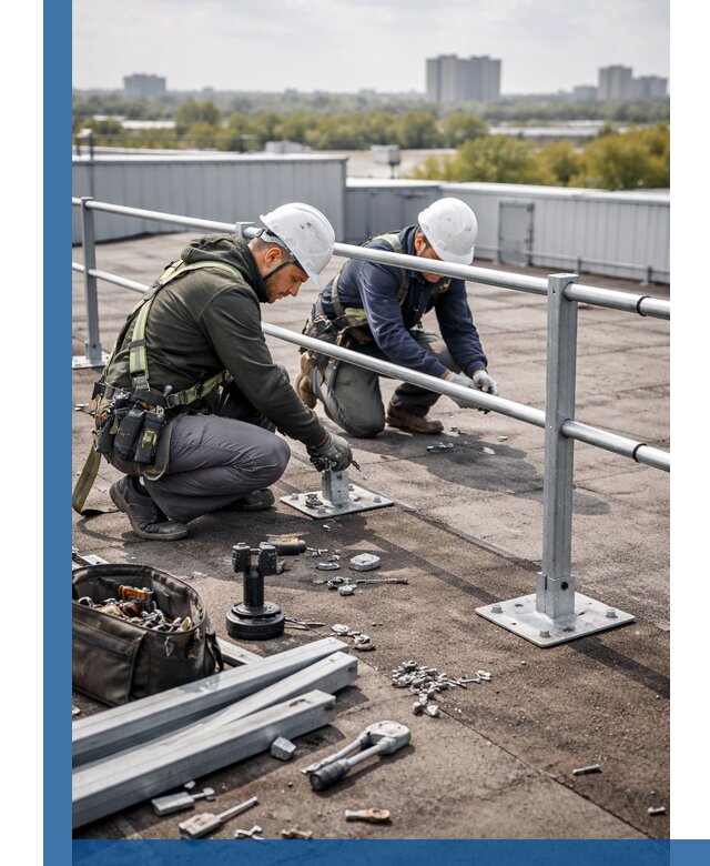 Монтаж кровельного ограждения в Чапаевске под ключ с гарантией