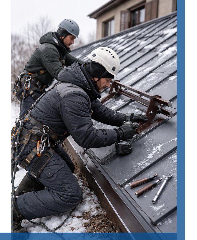 Монтаж снегозадержателей в Чапаевске от 460 р. | ВЫСОТНИК-Чпв