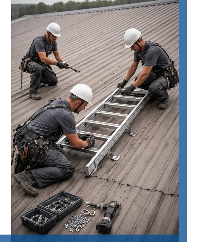 Монтаж кровельной лестницы в Чапаевске от 4597 р. | ВЫСОТНИК-Чпв