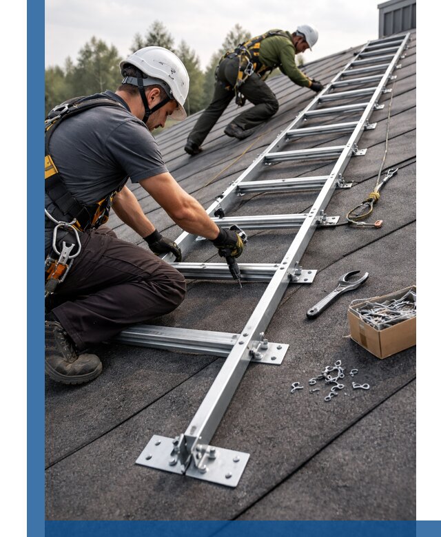 Профессиональный монтаж кровельной лестницы в Чапаевске под ключ