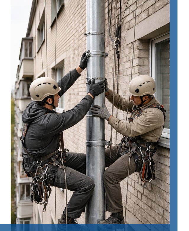 Замена водосточных труб в Чапаевске от 6640 р. | ВЫСОТНИК-Чпв