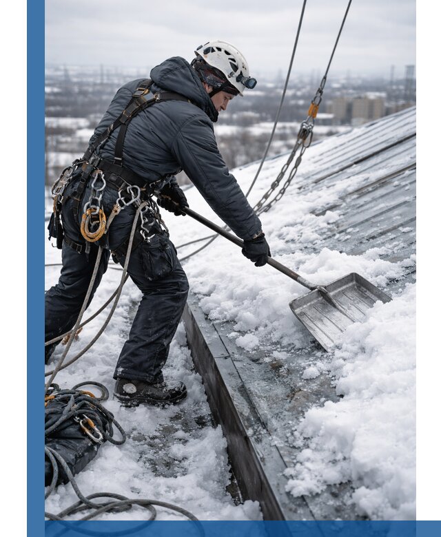 Профессиональная очистка кровли от снега и наледи в Чапаевске