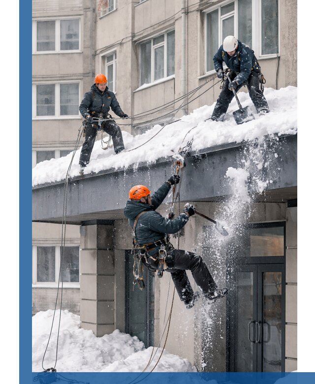 Безопасная очистка навесов от снега в Чапаевске круглогодично