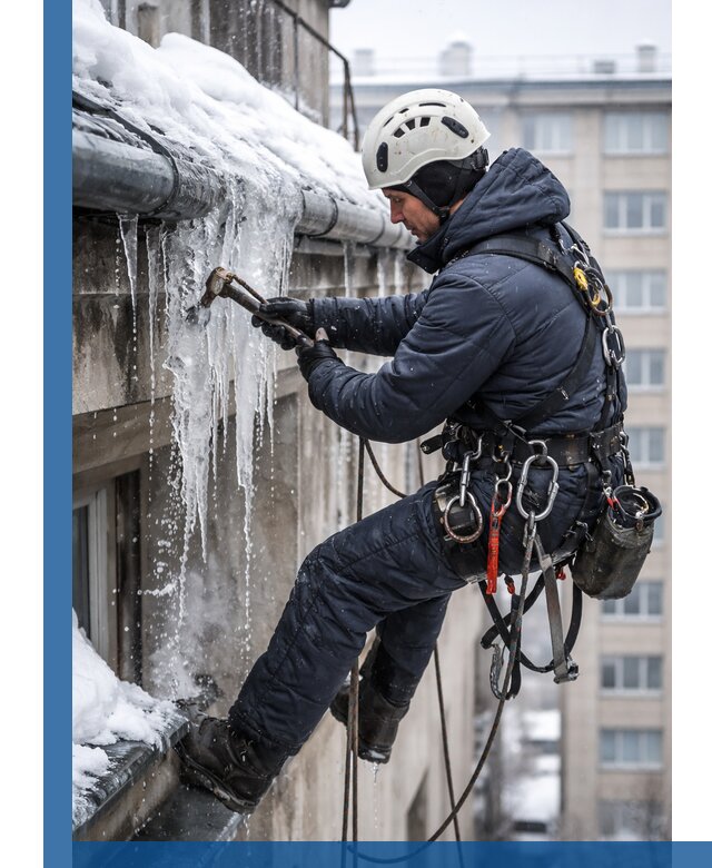 Удаление наледи и чистка водостоков в Чапаевске оперативно и безопасно