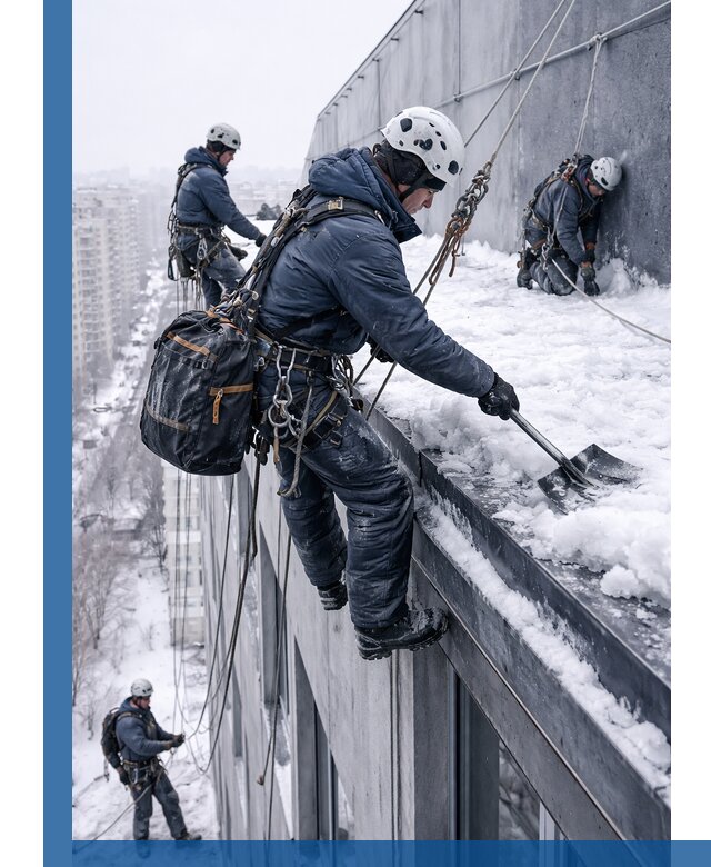 Абонентское обслуживание кровли зимой в Чапаевске регулярный уход