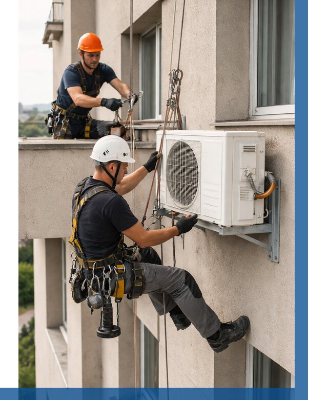 Монтаж внешнего блока кондиционера в Чапаевске от 6640 р. | ВЫСОТНИК-Чпв